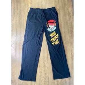 IT Men's Pajama Sleep Lounge pants Black~ Size S